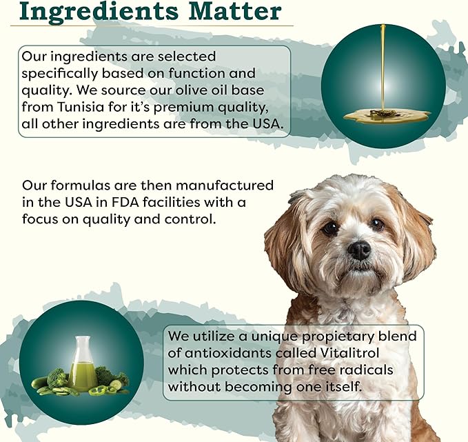 RestoraPet 1-Pack Dog & Cat Unflavored Liquid Multivitamin | Dog Arthritis Pain Relief | Hip&Joint Vitamins for Dogs | Anti Inflammatory Supplement for Dogs & Cats | Organic & Non-GMO, Vet Approved