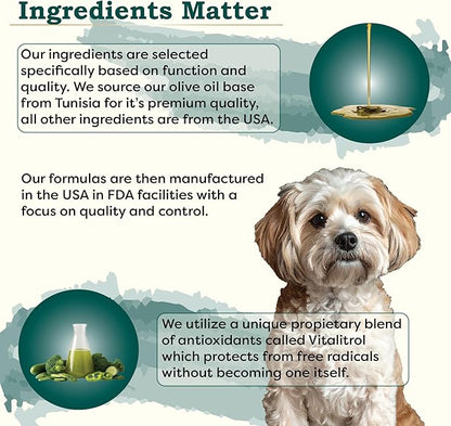 RestoraPet 4-Pack Dog & Cat Unflavored Liquid Multivitamin | Dog Arthritis Pain Relief | Hip&Joint Vitamins for Dogs | Anti Inflammatory Supplement for Dogs & Cats | Organic & Non-GMO, Vet Approved
