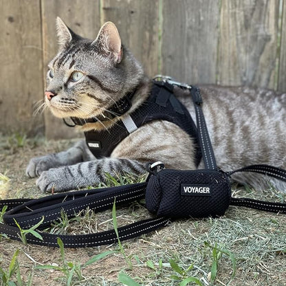 Voyager Step-in Pet Harness - All Weather Mesh, Adjustable Step in Harness for Cats and Dogs by Best Pet Supplies - 307S Black, S