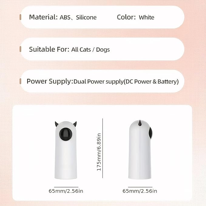 Interactive Automatic Cat Laser Toys for Indoor Cats – 4th Gen Rechargeable Laser Pointer with Real Random Motion | Self-Play Cat Enrichment Toys for Bored Adult Cats & Kittens