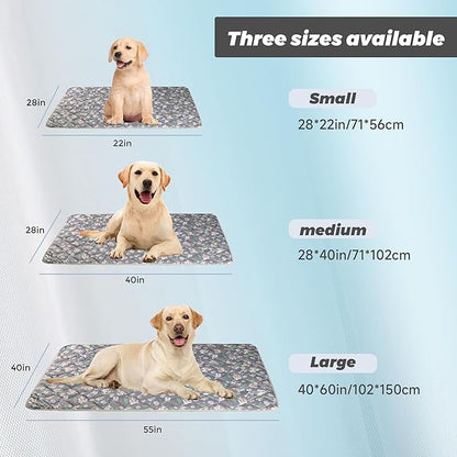 Dog Cooling Mat, Pet Washable Non-Toxic Summer Dogs Cats Cooling Pads Sleeping Kennel Mats Cool Ice Blanket for Indoor & Outdoor Dog Beach Essentials Brown Small