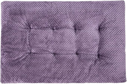 WONDER MIRACLE Fuzzy Deluxe Pet Beds, Super Plush Dog or Cat Beds Ideal for Dog Crates, Machine Wash & Dryer Friendly (23" x 35", L-Grape Purple)