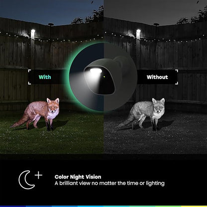 myQ Outdoor Battery Camera | 2K Camera, Color Night Vision, Spotlight, Motion Alerts, Live View with Two-Way Talk, Wireless, Weather-Resistant, Outdoor, White, 3 Pack