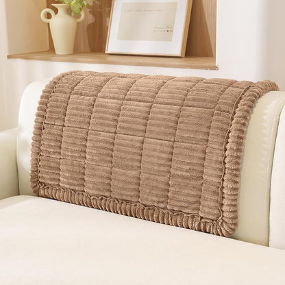 OstepDecor Washable Couch Cover for Dogs, Thick Pet Friendly Sofa Covers, Soft Couch Protector, Paw Cart Sofa Slipcovers, Cushion Protector for Leather, Sectional, Loveseat (35.4" x 35.4", Brown)