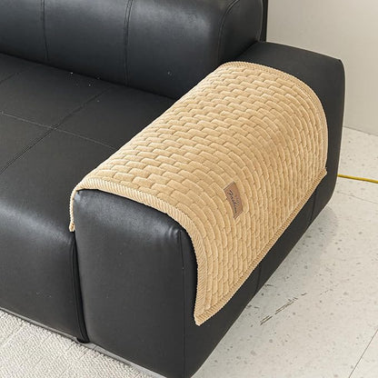 Couch Covers for Dogs Washable, Velvet Dog Couch Cover Protector, Fuzzy Plush Pet Sofa Cover for Single Sofa, Sofa Covers for Pets(1,Light Brown,27.6"x27.6",Single Seater)