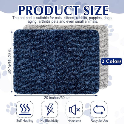 Drydiet 4 Pack Self Warming Cat Pads Self Heating Cat Mat Washable Homeless Dogs Thermal Pads Kennel Pad Reflects Body Heat Warm Crate Bed Mat for Indoor Outdoor Pet