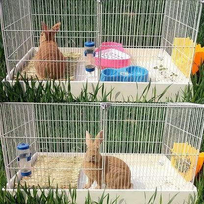 PINVNBY Natural Grass Mat for Rabbits,2 Pack Rabbit Hay Mats,100% Handwoven Hay Chewable Bedding & Cooling Mat for Bunny Guinea Pigs Hamsters Chinchillas - Eco-Friendly Cage Liner,Nesting Toy