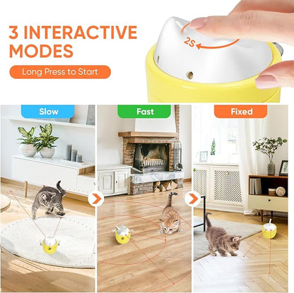 Pawingcat Cat Laser Toy Automatic Dual Laser Points Interactive Cat Enrichment Toys for Indoor Cats 3 Modes Lazer for Cats Birthday Gift