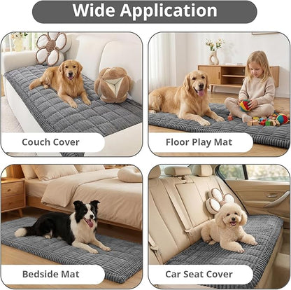 OstepDecor Washable Couch Cover for Dogs, Thick Pet Friendly Sofa Covers, Soft Couch Protector, Paw Cart Sofa Slipcovers, Cushion Protector for Leather, Sectional, Loveseat (35.4" x 35.4", Dark Grey)