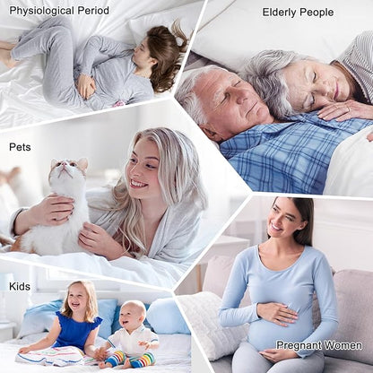 Waterproof Mattress Protector King, Fitted Sheet Style Breathable Mattress Cover with Deep Pocket Fits Up to 18'', Noiseless Bed Cover for Kids Adults Pets, Machine Washable (Sky Blue, 76'' X 80'')