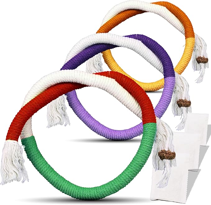 Cat Chew Rope - 3 Pack Cat Chew Ropes for Teeth Cleaning, Kitten Teething Toys with Stick to Transfer Chewing from Wires to Cotton String