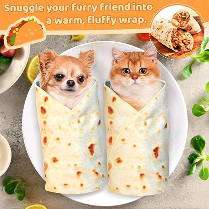 31.5" Large Cat Grooming Wrap for Cutting Nails, Self-Stick Dog Cat Burrito Wrap with Nail Clippers Kit, Soft Tortilla Blanket Pet Tool Gifts for Multifunctional Care Medicine Anti-Escape