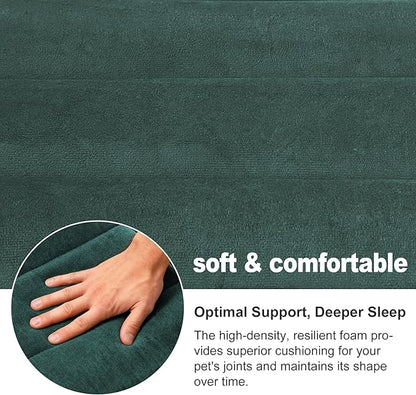 pobopobo Dog Crate Pad, Ultra Soft & Anti-Slip Kennel Mat, Secure Fit for Metal Crates & Dog Cages, Washable Cozy Bed for Small Medium Large Dogs (Green, XS(18"*12"*1.5"))