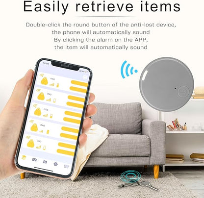 Konohan 5 Packs Smart Item Finder Portable Tracker GPS Tracking Mobile Anti Loss Smart Device Key Finder Tag Locator with Sound for Bags Wallets Backpacks Pets Keys Luggage(Stylish)
