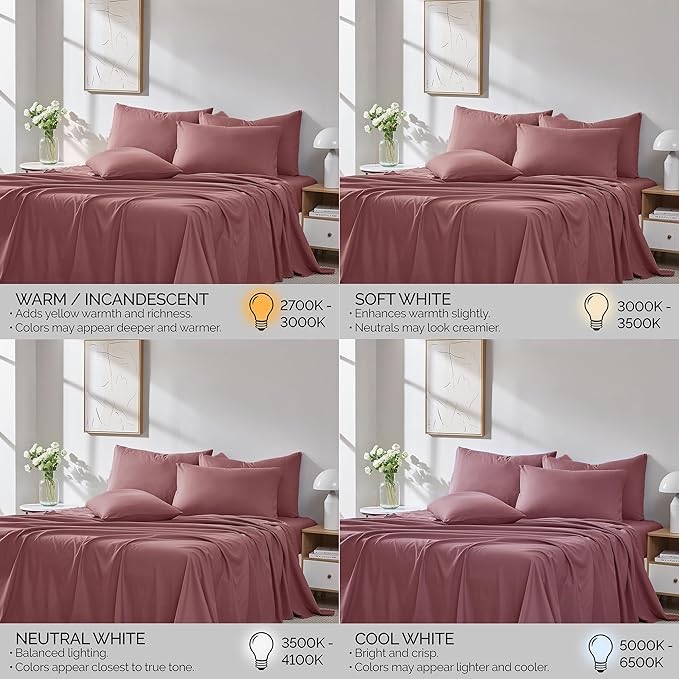 Southshore Fine Living, Inc. 4-Piece, 21-Inch Extra Deep Pocket Twin XL Sheet Set, Terracotta Sheets, Rust Colored Sheets, 2 Standard Size Pillowcases, Marsala