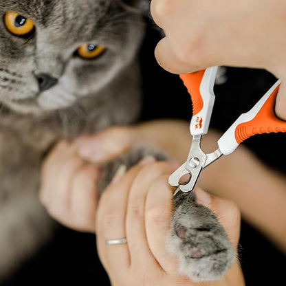 Mr. Pen Cat Nail Trimmer - Raspberry Red & White, Cat & Dog Nail Clipper