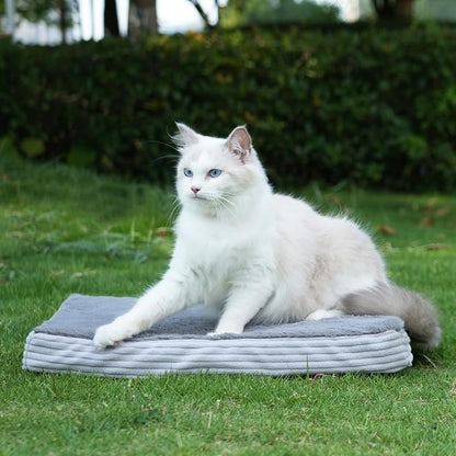 Self Warming Cat Bed Self Heating Cats Puppies Mat Pet Pad for Indoor Outdoor Pets with Non-Slip Bottom Washable (20x16 Inch)