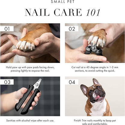 Tweezerman Small Nail Clippers for Dogs & Cats, Manual Professional Dog & Cat Nail Trimmer with Ergonomic Handle