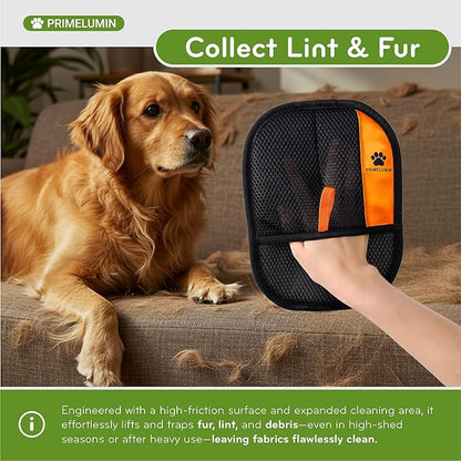 Pet Hair Remover Glove for Dogs & Cats – Newly Upgraded 2026 Version, Electrostatic Reusable Fur Remover Mitt for Couch, Carpet, Furniture, Car Seats & Clothes