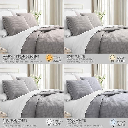 Southshore Fine Living, Inc. Comforter Quilt, King Size Bedding Set, Cal King Quilt Coverlet Set with 2 Shams, Soft Brushed Lightweight Bedspread, Pet Hair Resistant, Steel Grey