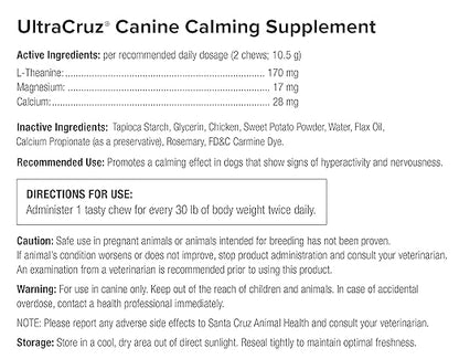 UltraCruz® Canine Calming Supplement, 60 Count