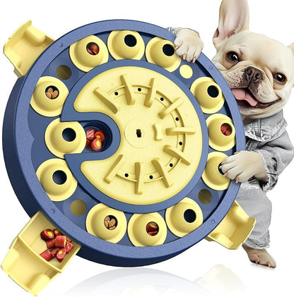KADTC Dog Puzzle Toy, Large Size, 3 Levels of Step-by-Step Challenge 4 Ways to Play Beginner to Advanced Slow Feeder & Mental Stimulation for Smart Dogs Enrichment Toys