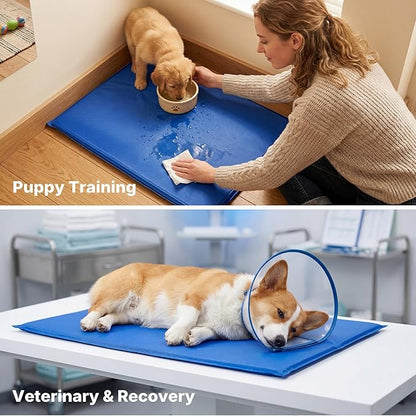 Veehoo Waterproof Dog Bed Crate Pad for Small Medium Dogs, Dog Kennel Pad Outdoor Bed Washable Kennel Mat for Dogs, Puppy Crate Bed, Post Surgery Recovery & Training