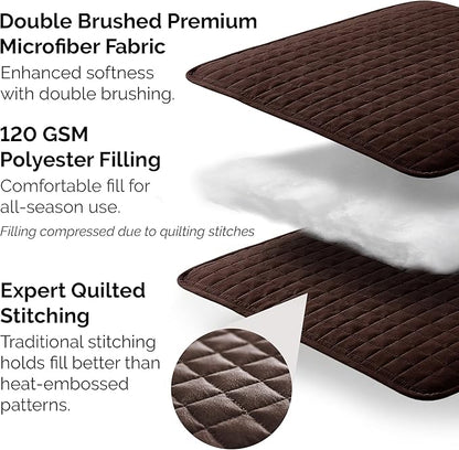 Southshore Fine Living, Inc. Twin XL Bedspread Quilt Set, Dorm Room Bedding Essentials, Stain Resistant, Machine Washable Bed Spread, XL/Twin Brown Comforter Set w/Pillow Sham, Chocolate Brown