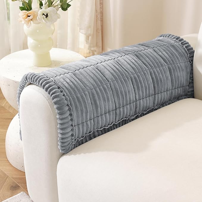 OstepDecor Washable Couch Cover for Dogs, Thick Pet Friendly Sofa Covers, Soft Couch Protector, Paw Cart Sofa Slipcovers, Cushion Protector for Leather, Sectional, Loveseat (20" x 24", Blue Grey)