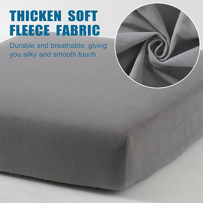 100% Waterproof Couch Cushion Covers, Chair Seat Cover, Stretch Sofa Cushion Covers, Reversible Sofa Protector Covers for Pets, Washable (Chair Cushion, Light Grey), Small