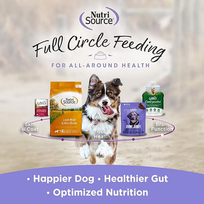 NutriSource AmpliFull Salmon Flavor Skin & Coat Soft Chews for Dogs, Daily Omega-3 Fatty Acids, Zinc & Biotin Supplement for Shiny Coat & Healthy Skin, 70 Chews (1 Pack)