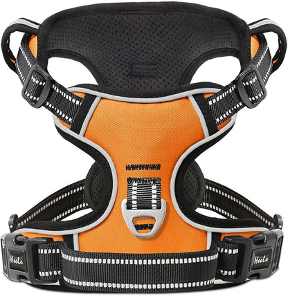HEELE Dog Harness Harness for Small Dogs No Pull Dog Vest Harness for Small Dog with Soft Padded Handle Reflective for Outdoor Training, Orange, S