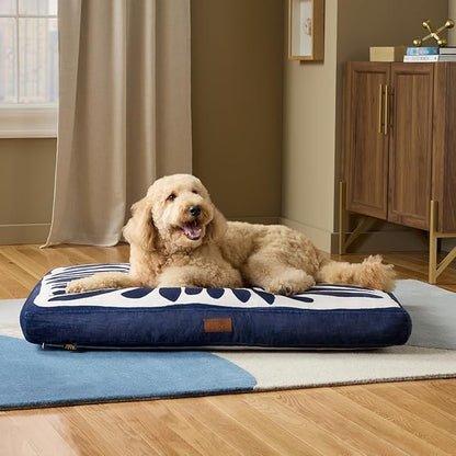 Town & Country Luxe CuddleTown Matisse Everwash® Pillow Pet Bed, Water Repellent Floor Pillow, Machine Washable Cover, Soft & Calming, Green, Large 44"x34"x4"