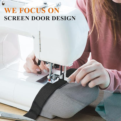 Customizable Pet Proof Window Screen Replacement Black, Best Vinyl Coated Polyester Dog Cat Resistant Heavy Duty, Mesh Net Netting Curtain Wire Good Repair for Patio/Porch/Sliding/DIY/Big Pets Owners
