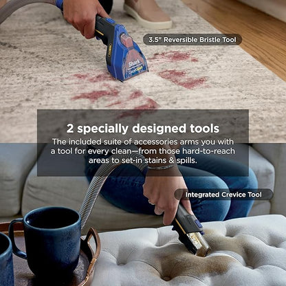 Shark CarpetXpert HairPro | Upright Carpet, Area Rug & Upholstery Cleaner | Carpet Shampooer | Handheld Spot & Stain Eliminator | Pet Hair Pickup & Odor Removal | 2 Cleaning Tools | Cobalt | EX251BRN