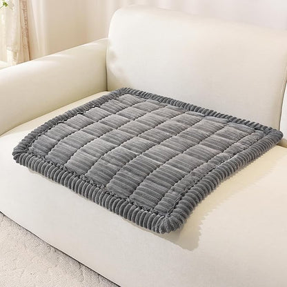 OstepDecor Washable Couch Cover for Dogs, Thick Pet Friendly Sofa Covers, Soft Couch Protector, Paw Cart Sofa Slipcovers, Cushion Protector for Leather, Sectional, Loveseat (27.6" x 27.6", Dark Grey)