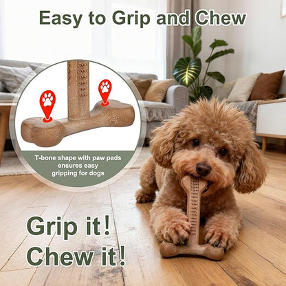 Dog Chew Toys for Aggressive Chewers 2 Pack Tough Dog Bone Toy for Small Medium Large Breed to Keep Them Busy (Small-Under 20LBS, Bacon Flavored)