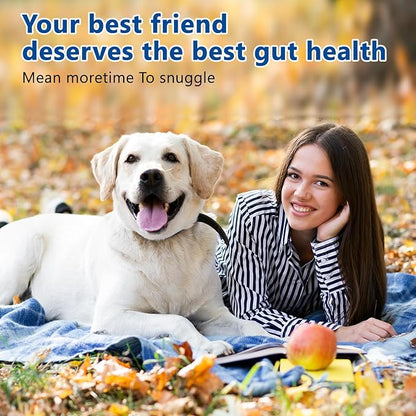 Dog Multivitamin, 40-in-1 Dog Vitamins and Supplements Chewable Contain Probiotics Omega-3 Glucosamine, Multivitamin for Dogs Skin Coat Heart Joint Liver Brain Eyes Immune Support (110ct)