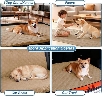 hyha Waterproof Dog Blanket, Reversible Pet Bed Blanket, Soft Sofa Couch Cover for Dogs Washable, Waterproof Pet Couch Covers for Sofa Puppy Cats Furniture Protector(40"x70", Camel/Camel)