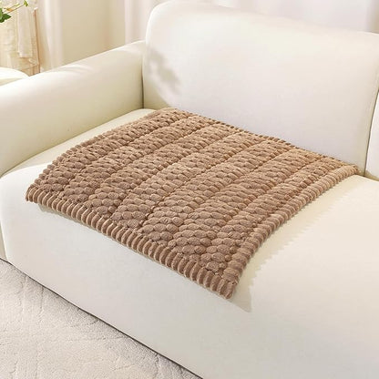 OstepDecor Washable Couch Cover for Dogs, Thick Pet Friendly Sofa Covers, Soft Couch Protector, Paw Cart Sofa Slipcovers, Cushion Protector for Leather, Sectional, Loveseat (27.6" x 27.6", Brown)