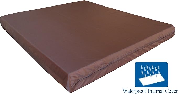 41"X27"X4" Sudan Brown Style Orthopedic Waterproof Memory Foam Pet Pad Bed for Medium Large Dog Crate Size 42"X28" with 2 External Covers.