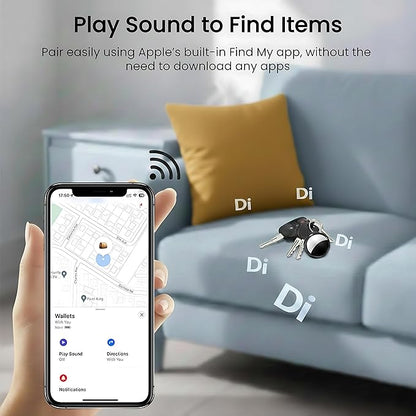 2 Pack Tracker Tag [Apple MFi Certified] Pair with Apple Find My (iOS Only) Air Bluetooth Smart Tag Key Finder Item Locator Waterproof Worldwide Tracking Device for Kid Pet Wallet Backpack Dog Luggage