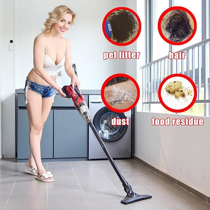Cordless Vacuum Cleaner Compatible with Milwaukee Battery,Wireless Handheld Vacuum Cleaner for Home, Boat, Workshop, Pet Hair, Furniture Cleaning(Tool Only No Battery)