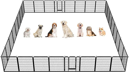 Topeakmart Dog Playpen Outdoor Puppy Exercise Pen Indoor Portable Pet Fence for Yard/RV Camping, 40 Inch 32 Panels