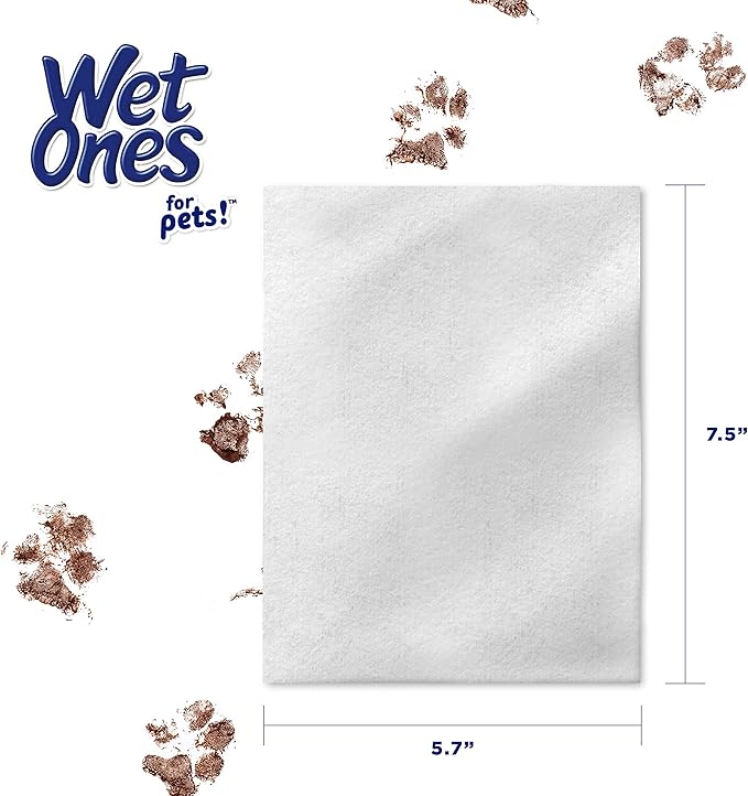 Wet Ones for Pets Hypoallergenic Multipurpose Dog Wipes with Vitamins A, C & E - No Fragrance Pet Wipes for Dogs in Canister, 50 Count - 12 Pack