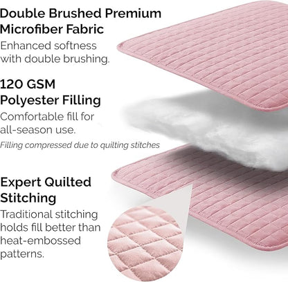 Southshore Fine Living, Inc. Stitched Twin XL Comforter Quilt Bedding Set, Dorm Room Bedding, Stain Resistant, Machine Washable Bedspread, XL/Twin Pink Quilt Bed Spread w/Pillow Sham, Pastel Pink