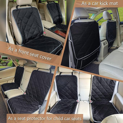 YESYEES Dog Front Seat Covers for Cars, 2 Pack Waterproof Bucket Seat Covers for Dogs with 4 Nonslip Straps, Long-Lasting Pet Car Seat Protector Universal Fit for Cars Trucks and SUVs (Black)