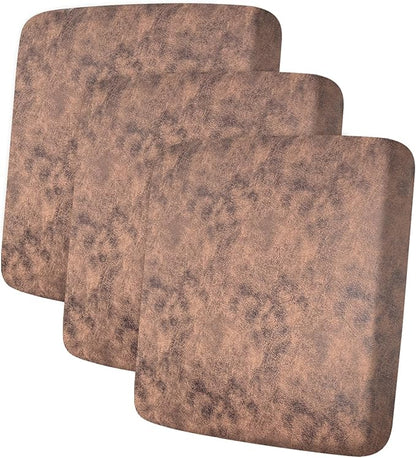 ANARACHON Leather Look Couch Cushion Covers Sofa Seat Slipcovers Sets Couches Furniture Protector for Sectional Armchair Loveseat Pets Kids Stretch Spandex Fabric (3 Cushion Sofa, Light Brown)