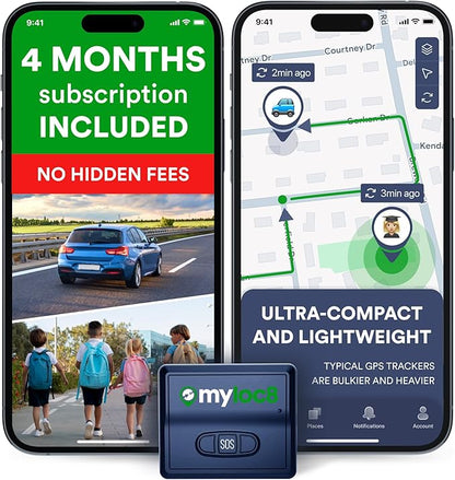 GPS Tracker for Vehicles with Magnet– 4G LTE Real-Time Location Device with App, Long Life Battery – Anti-Theft GPS Tracker for Car, Motorcycle, Scooter, Bike - (4-Mo Subscription Included)