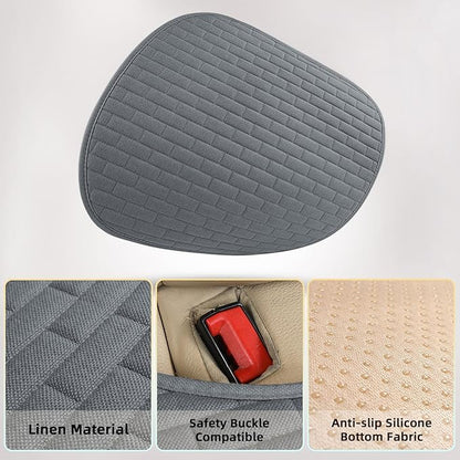 Dark Gray Car Seat Covers Front Seats,2 Pack Seat Covers for Cars Truck SUV, Front Seat Covers with Storage Pocket(Dark Gray-Front Seat)